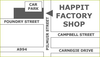 Dunfermline Happit Factory Shop Laction Map